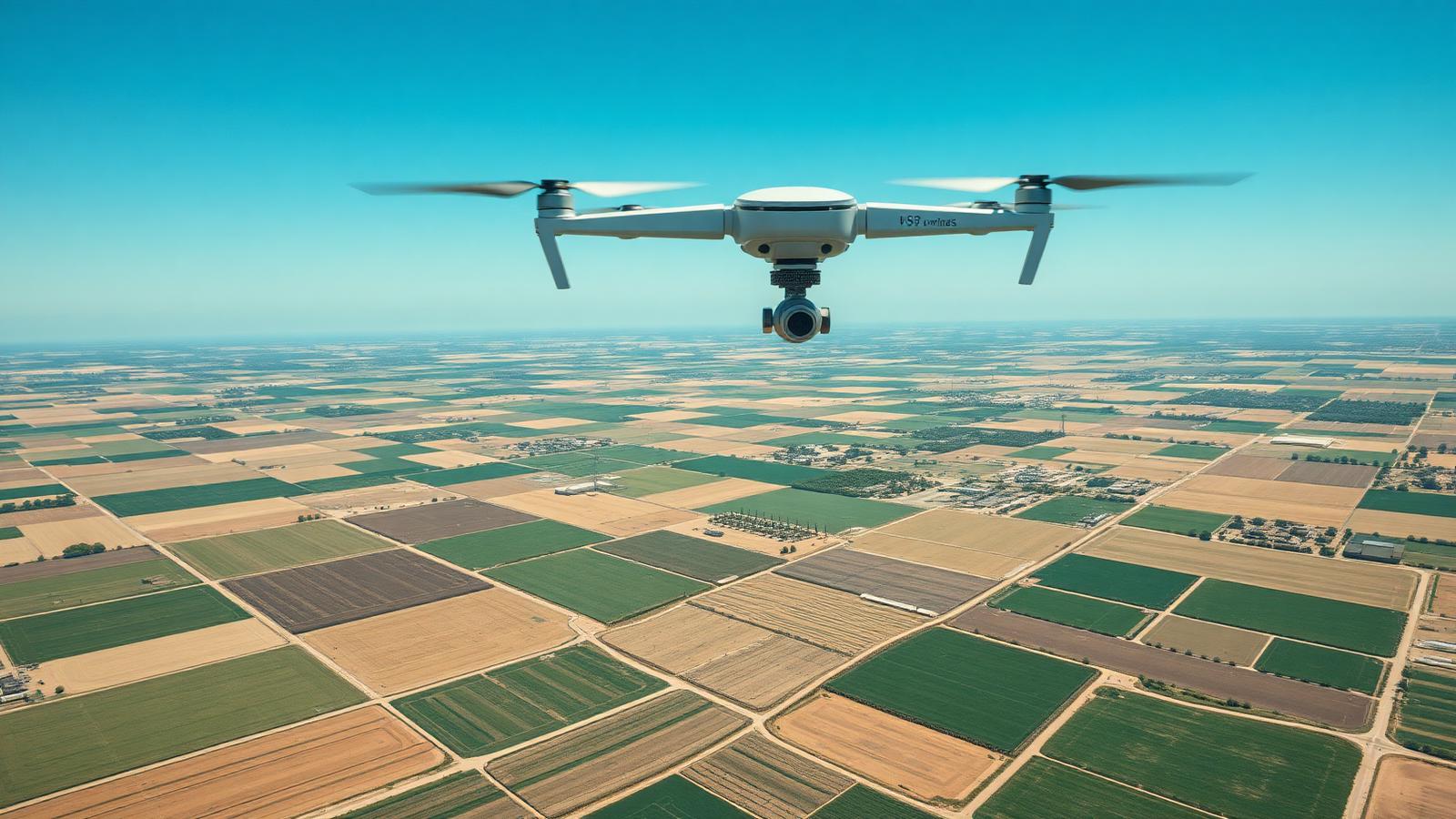 Fixed-wing mapping drone used for large-scale agricultural surveys