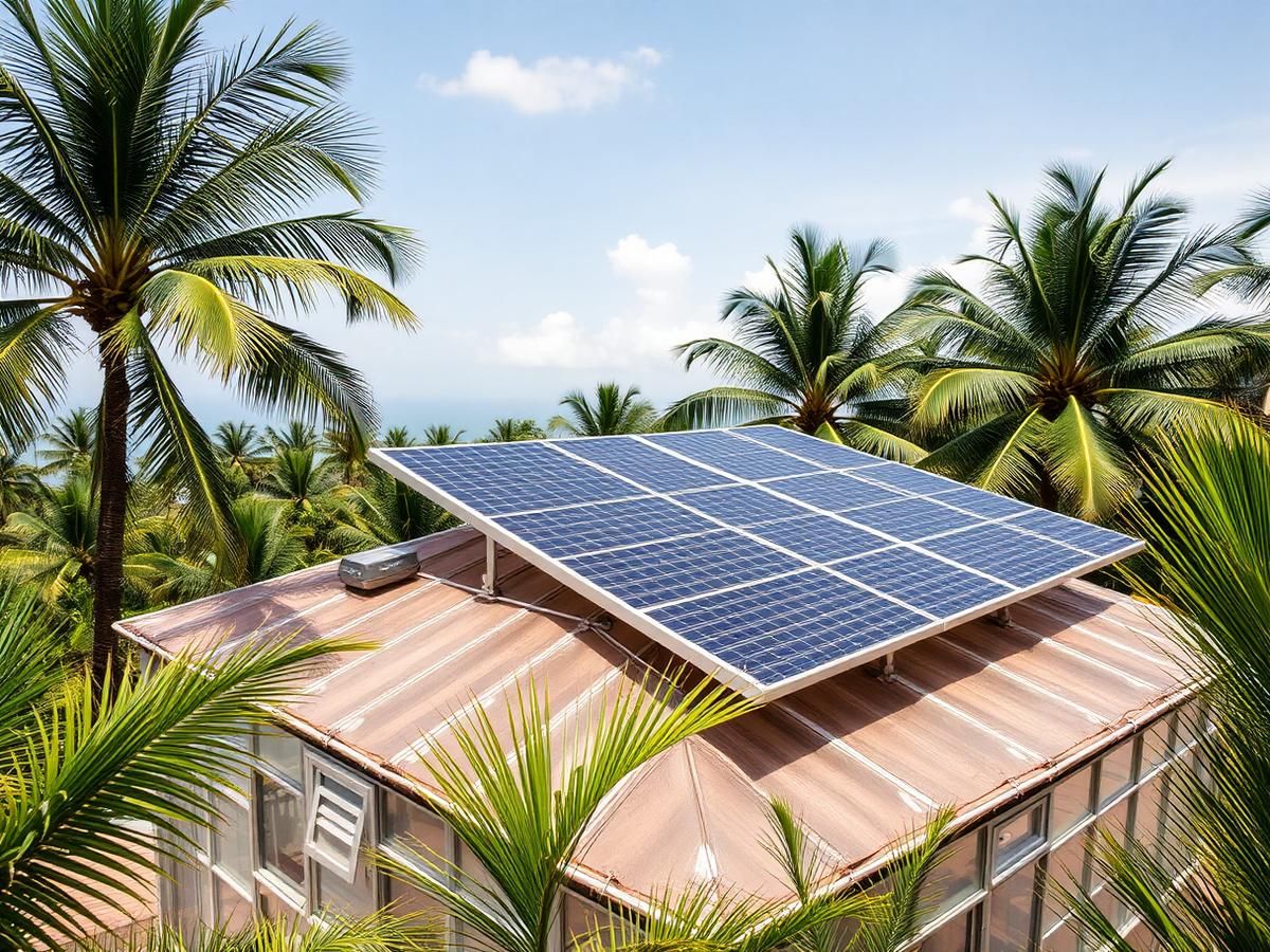 Off-Grid Solar Greenhouse — Off-Grid Greenhouse in Benin Off-grid commercial greenhouse in Benin with rooftop solar PV, insect screens and drip fertigation