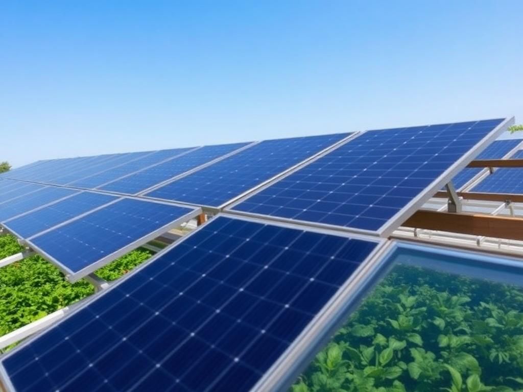 Rooftop Solar Integration — Solar-Powered Greenhouse in Kenya Rooftop solar photovoltaic panels integrated with a commercial Kenyan greenhouse for energy self-sufficiency
